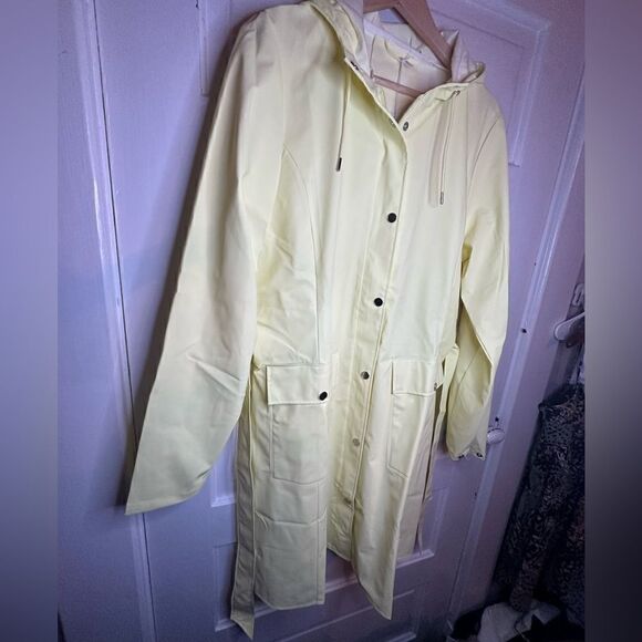 NWTs RAINS Yellow Raincoat Curve Jacket Size XS - Picture 5 of 8